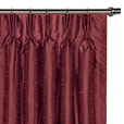 Edris Faux Silk Curtain Panel in Cranberry