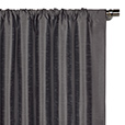 Edris Faux Silk Curtain Panel in Charcoal