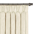 Nellis Velvet Curtain Panel in Ivory