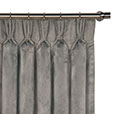 Nellis Velvet Curtain Panel in Dolphin