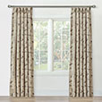 PROMENADE FLORAL CURTAIN PANEL IN STONE