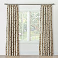 PROMENADE FLORAL CURTAIN PANEL IN STONE