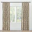 PROMENADE FLORAL CURTAIN PANEL IN STONE