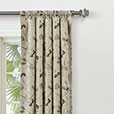 PROMENADE FLORAL CURTAIN PANEL IN STONE