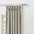 REVERIE STRIPED CURTAIN PANEL IN TRUFFLE