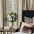 Indochine Metallic Curtain Panel