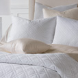 Coperta Diamond Quilted Coverlet in White