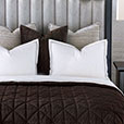 Nova Quilted Velvet Coverlet in Cocoa