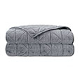 Nova Quilted Velvet Coverlet in Heather