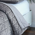 Nova Quilted Velvet Coverlet in Heather