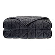 Nova Quilted Velvet Coverlet in Slate