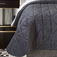 Nova Quilted Velvet Coverlet in Slate