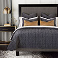 Nova Quilted Velvet Coverlet in Slate