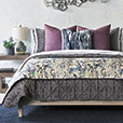 Nova Quilted Velvet Coverlet in Slate