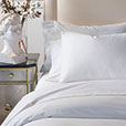 Gianna Hemstitch Duvet Cover in White