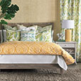Adelle Percale Duvet Cover In Saffron