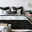 Pierce Solid Duvet Cover In Onyx