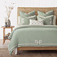 Resort Mint Fret Duvet Cover