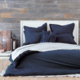 Shiloh Linen Duvet Cover in Indigo