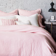 Shiloh Linen Duvet Cover in Petal