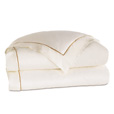 Linea Velvet Ribbon Duvet Cover In Ivory & Antique