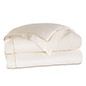 Linea Velvet Ribbon Duvet Cover In Ivory & Ecru