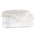 Grafico White/Aloe Duvet Cover
