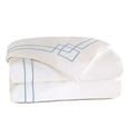 Grafico White/Azure Duvet Cover