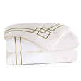 Grafico White/Oliva Duvet Cover
