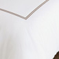 Enzo White/Brown Duvet Cover