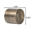 Metallo Brushed Brass Flush End Cap Pair