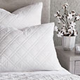 Coperta Diamond Quilted Euro Sham in White