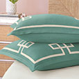 Resort Aqua Fret Euro Sham