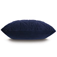 Nova Quilted Velvet Euro Sham in Indigo