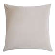 Nova Quilted Velvet Euro Sham in Ivory