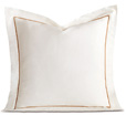 Linea Velvet Ribbon Euro Sham In Ivory & Antique