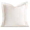 Linea Velvet Ribbon Euro Sham In Ivory & Nectar