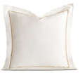 Linea Velvet Ribbon Euro Sham In Ivory & Sable