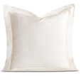 Linea Velvet Ribbon Euro Sham In Ivory & White
