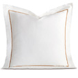 Linea Velvet Ribbon Euro Sham In White & Antique