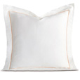 Linea Velvet Ribbon Euro Sham In White & Nectar