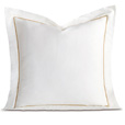 Linea Velvet Ribbon Euro Sham In White & Sable