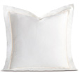 Linea Velvet Ribbon Euro Sham In White & White