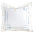 Grafico White/Azure Euro Sham