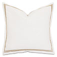 Tessa Satin Stitch Euro Sham in Ivory/Antique