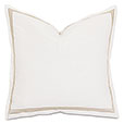 Tessa Satin Stitch Euro Sham in Ivory/Bisque