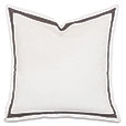 Tessa Satin Stitch Euro Sham in Ivory/Black