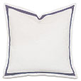 Tessa Satin Stitch Euro Sham in Ivory/Navy