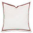 Tessa Satin Stitch Euro Sham in Ivory/Scarlet