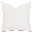 Tessa Satin Stitch Euro Sham in Ivory/White